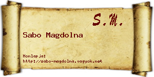 Sabo Magdolna névjegykártya